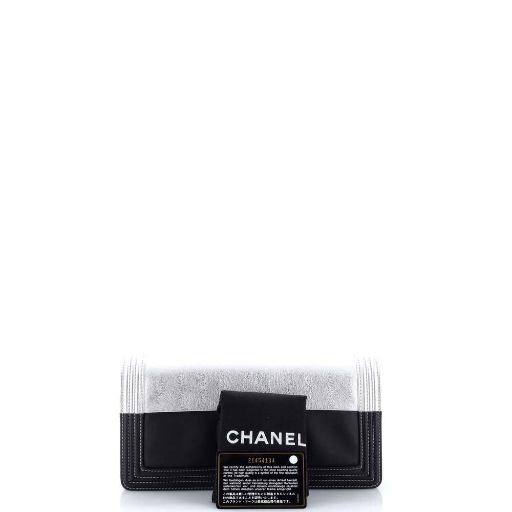 Chanel Bicolor Boy Flap Clutch Calfskin #255386C29B - Picture 2 of 7